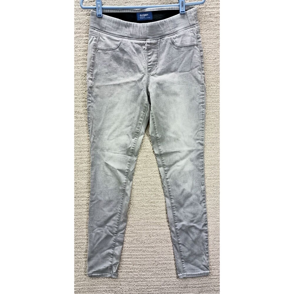 Old Navy Rockstar Mid-Rise Gray Distressed Hipster Boho Pants Womens Waist 29x32